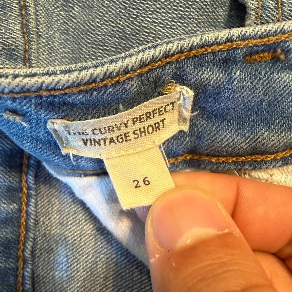 Madewell Womens 26 Curvy Perfect Vintage Jean Shorts